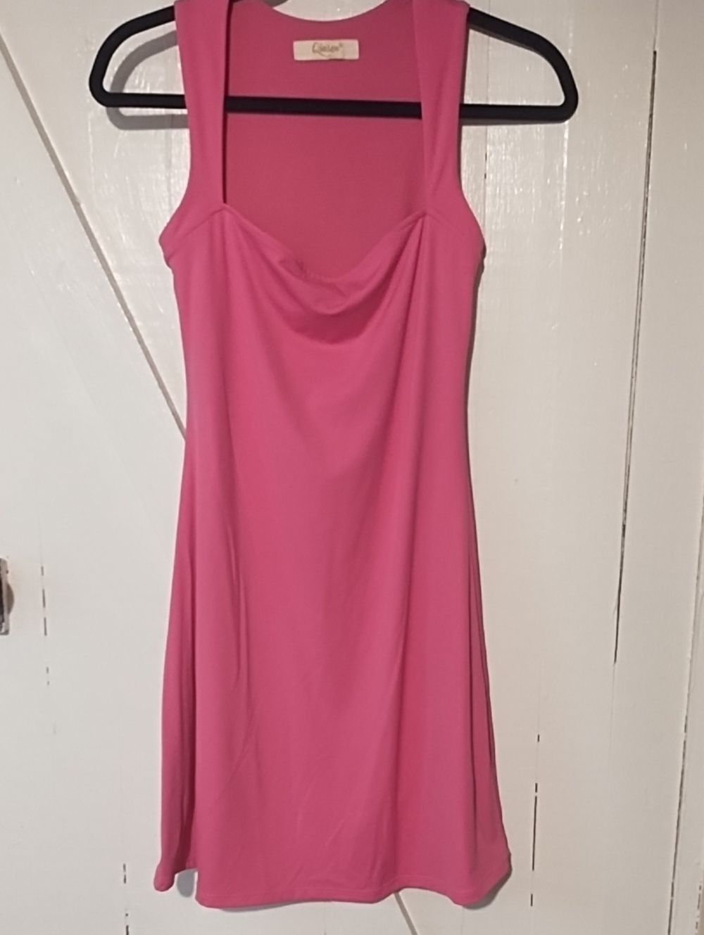 Fitting Pink Cowl-Neck Mini Dress Medium EUC.